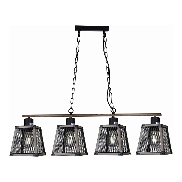 Подвесная люстра Illumico IL1006-4LL-05 BK Wood Фото № 