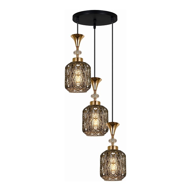 Подвесная люстра Reluce 02003-0.9-03 Smoke изображение Подвесная люстра Reluce 02003-0.9-03 Smoke Фото №