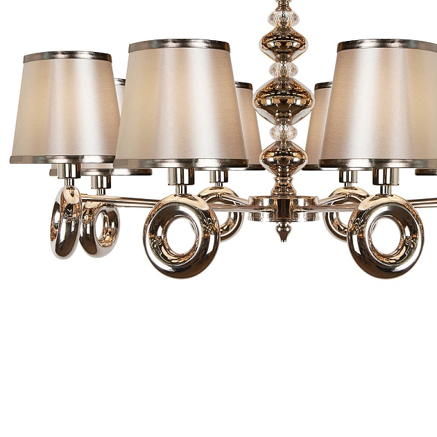 Подвесная люстра iLamp Brooklyn P2401-8 Nickel изображение 2 Подвесная люстра iLamp Brooklyn P2401-8 Nickel Фото № 2