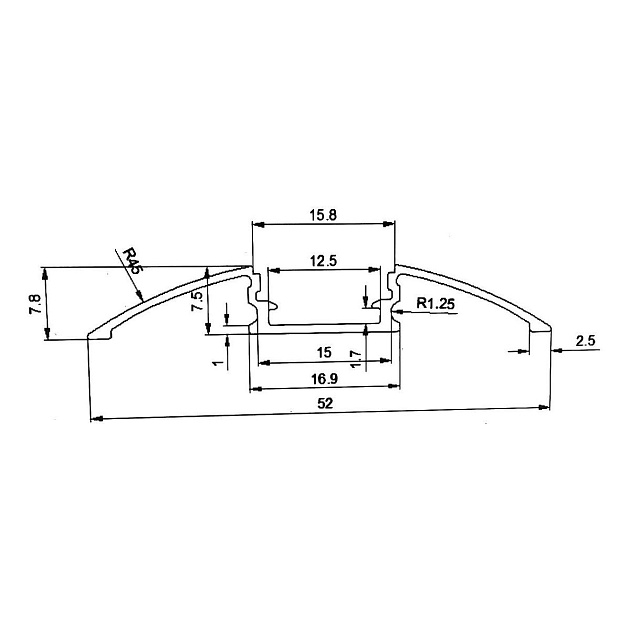 Профиль с экраном SWG ARC-608FL 000903 изображение 2 Профиль с экраном SWG ARC-608FL 000903 Фото № 2