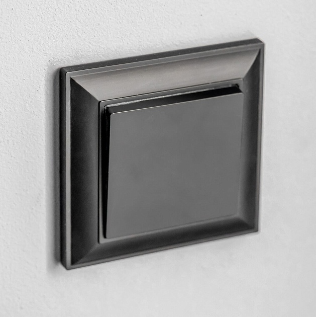 Выключатель Werkel одноклавишный проходной черный матовый W1112008 4690389156663 изображение 5 Выключатель Werkel одноклавишный проходной черный матовый W1112008 4690389156663 Фото № 5