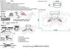 Настенный светильник Crystal Lux GARDEN AP-PL3 D400 GOLD 3