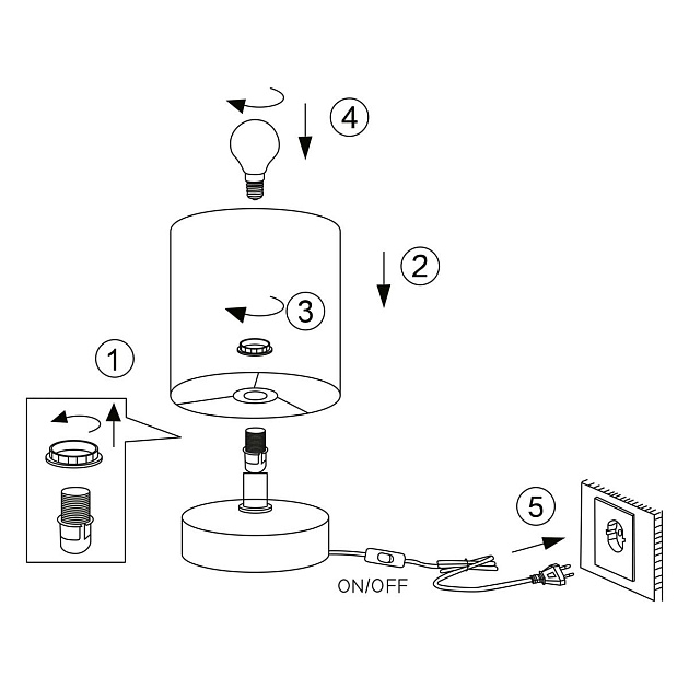 Настольная лампа Rivoli Eleanor 7070-501 Б0057269 Фото № 3