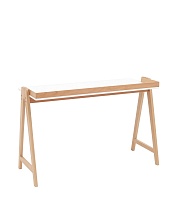 Письменный стол Stool Group Pyramid 118*53 белый/светлое дерево УТ000036011 4