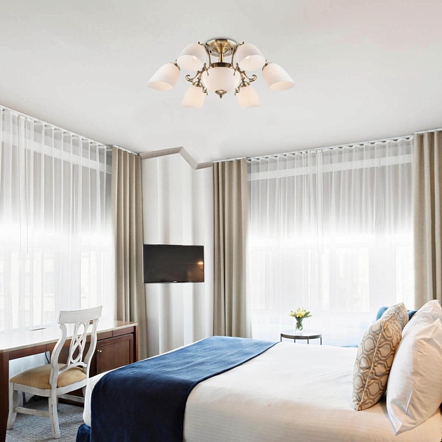 Потолочная люстра Eurosvet 22010/6+2 античная бронза Фото № 6