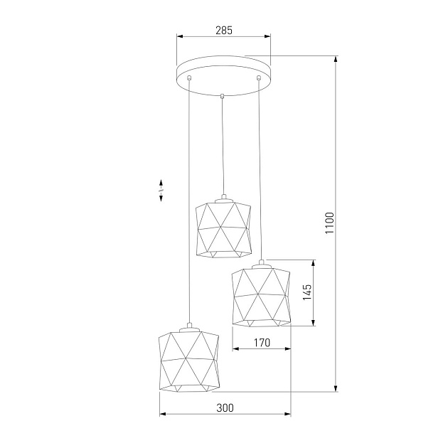 Подвесная люстра TK Lighting 1045 Siro Black Gold Фото № 3