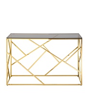 Консоль Stool Group АРТ ДЕКО 120х40 стекло smoke сталь золото ECST-015-TG-SK (120x40) 3
