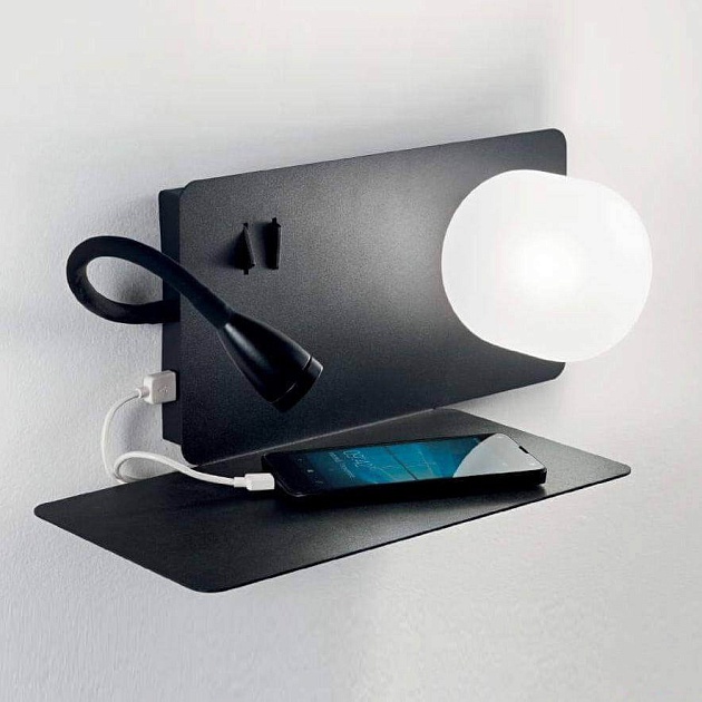 Бра Ideal Lux Book-1 Ap Nero 174808 изображение Бра Ideal Lux Book-1 Ap Nero 174808 Фото №