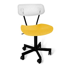 Детское кресло Sheffilton SHT-ST85/S121М белый/желтый/черный муар 5789354405