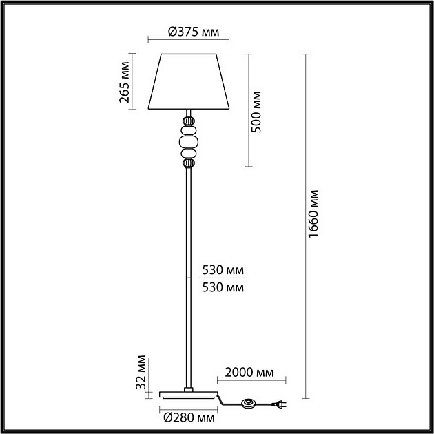 Торшер Odeon Light Exclusive Sochi 4896/1F изображение 6 Торшер Odeon Light Exclusive Sochi 4896/1F Фото № 6
