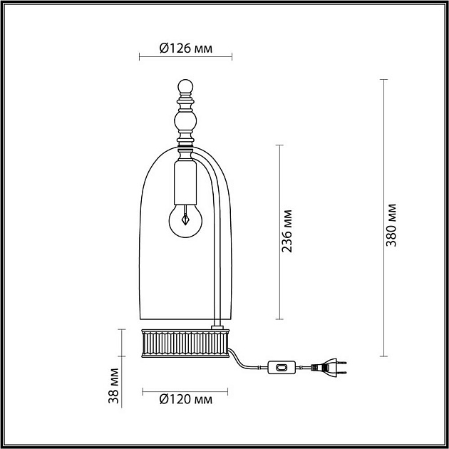 Настольная лампа Odeon Light Neo Bell 4892/1T изображение 6 Настольная лампа Odeon Light Neo Bell 4892/1T Фото № 6