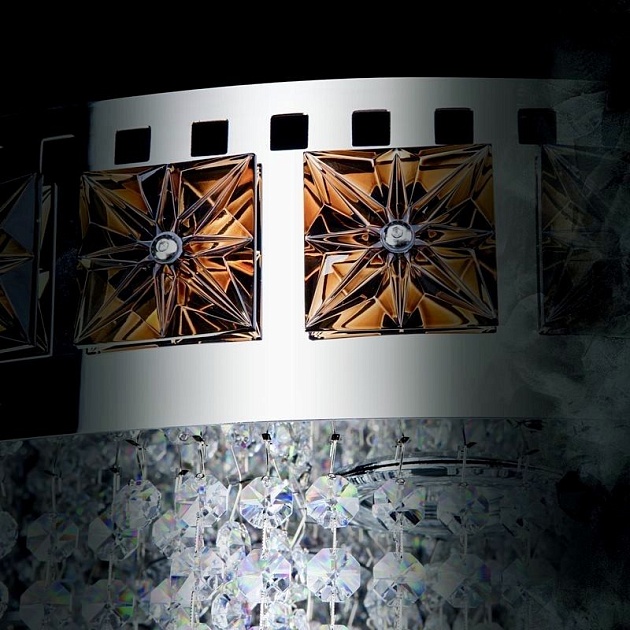 Каскадная люстра Artglass Flame 700x1600 CE изображение 4 Каскадная люстра Artglass Flame 700x1600 CE Фото № 4