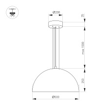 Подвесной светодиодный светильник Arlight SP-RESTO-HANG-R500-30W Day4000 039698 1