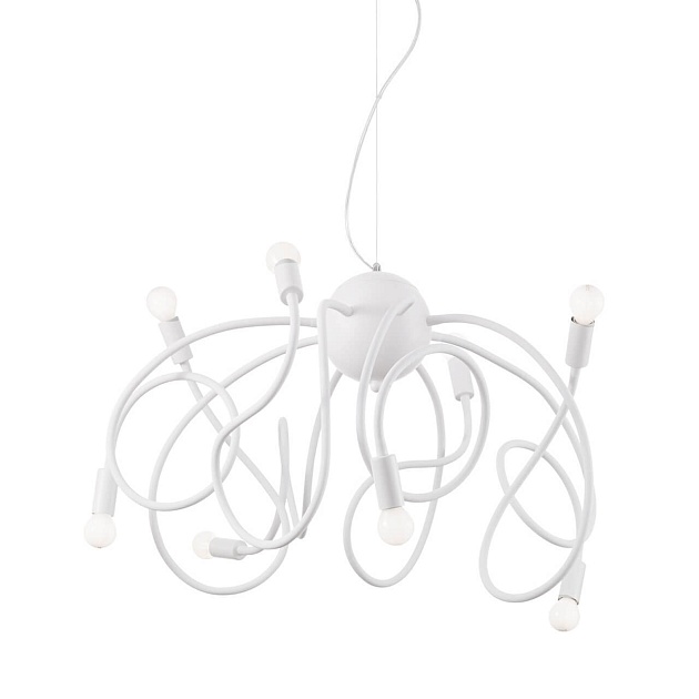 Подвесная люстра Ideal Lux Multiflex SP8 Bianco 141893 изображение Подвесная люстра Ideal Lux Multiflex SP8 Bianco 141893 Фото №