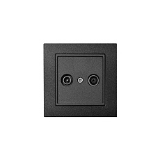 ТВ-розетка оконечная TV/R Liregus Epsilon антрацит 28-1144