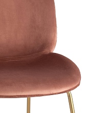 Барный стул Stool Group Турин со спинкой бархат пудровый золотые ножки 8329C PINK 4