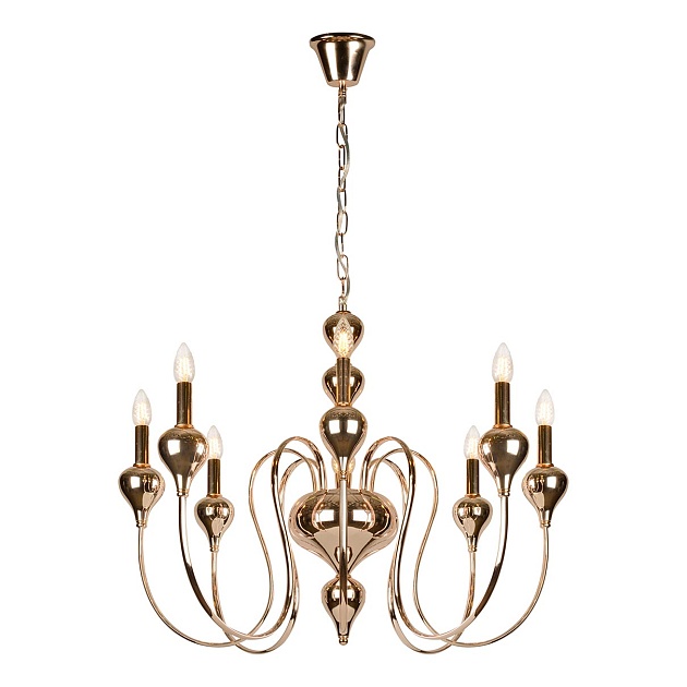 Подвесная люстра iLamp Lady 88003-8 GD изображение Подвесная люстра iLamp Lady 88003-8 GD Фото №