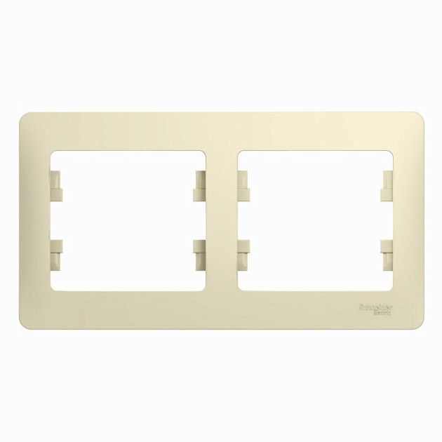 Рамка 2-постовая Schneider Electric Glossa бежевая GSL000202 Фото № 