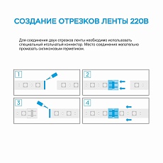 Светодиодная влагозащищенная лента Apeyron 6W/m 60LED/m 2835SMD холодный белый 50M 10-62 1