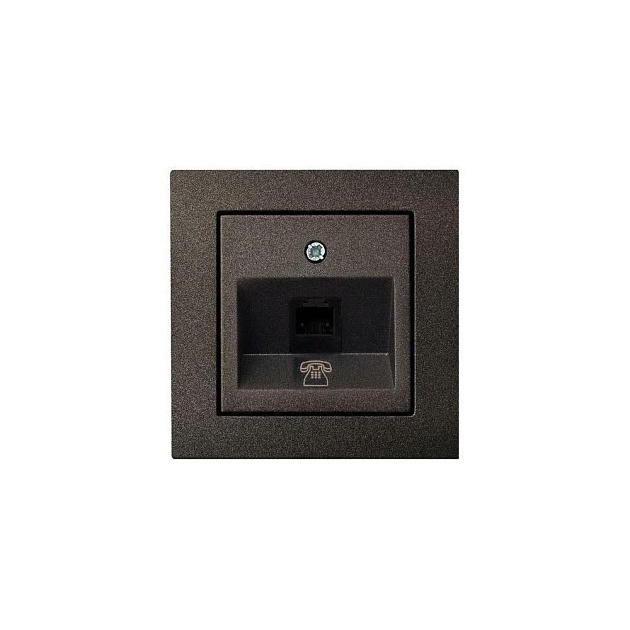 Розетка RJ11 Liregus Epsilon антрацит 28-1150 Фото № 
