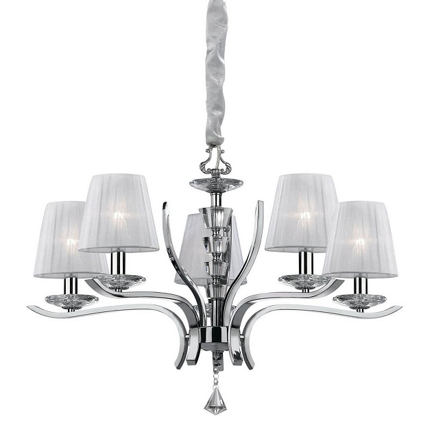 Подвесная люстра Ideal Lux Pegaso SP5 Bianco 066448 Фото № 