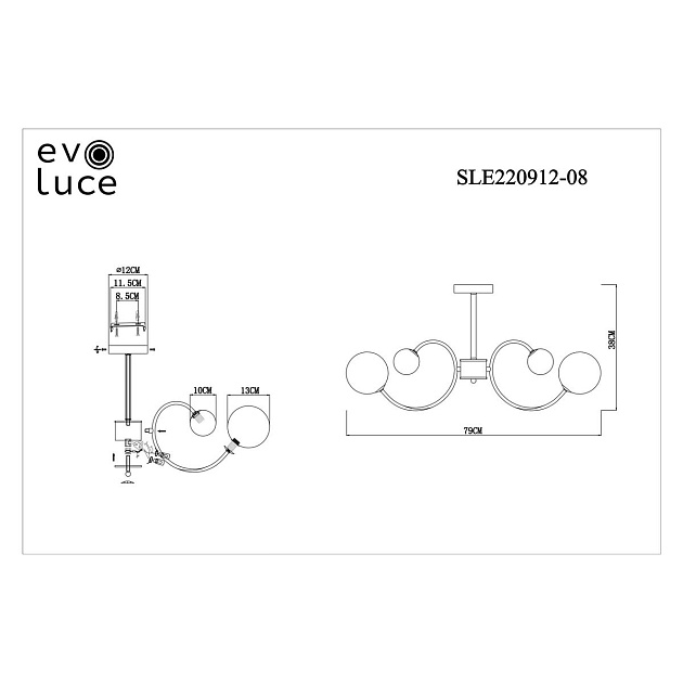Потолочная люстра Evoluce Formae SLE220912-08 изображение 2 Потолочная люстра Evoluce Formae SLE220912-08 Фото № 2