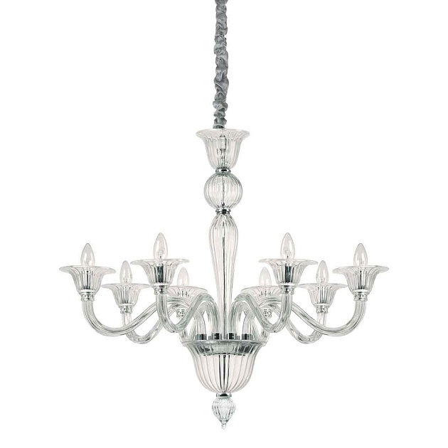Подвесная люстра Ideal Lux Brigitta SP8 Trasparente 199382 Фото № 