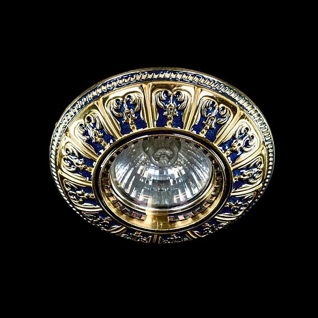Встраиваемый светильник Artglass Spot 50 Blue Gold Фото № 