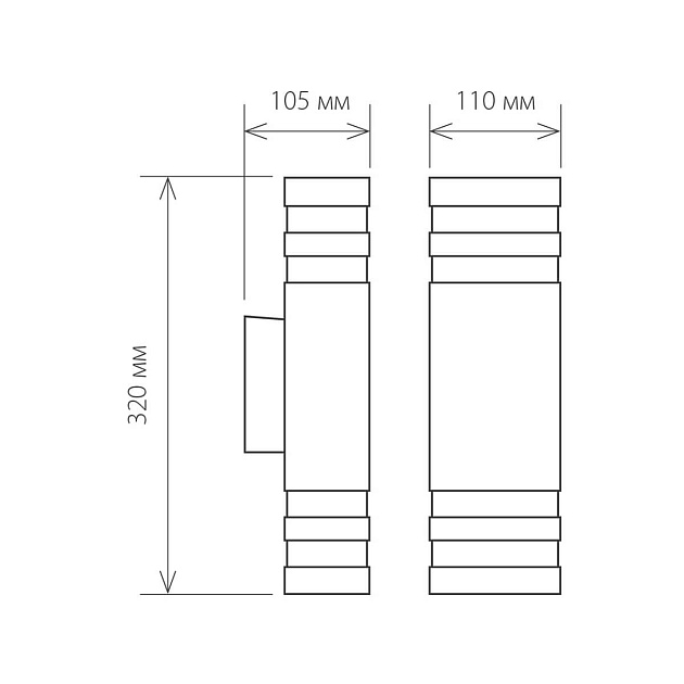 Уличный настенный светильник Elektrostandard 1449 Techno a032628 Фото № 2