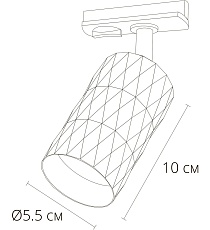 Трековый светильник Arte Lamp Fang A5560PL-1BK 1