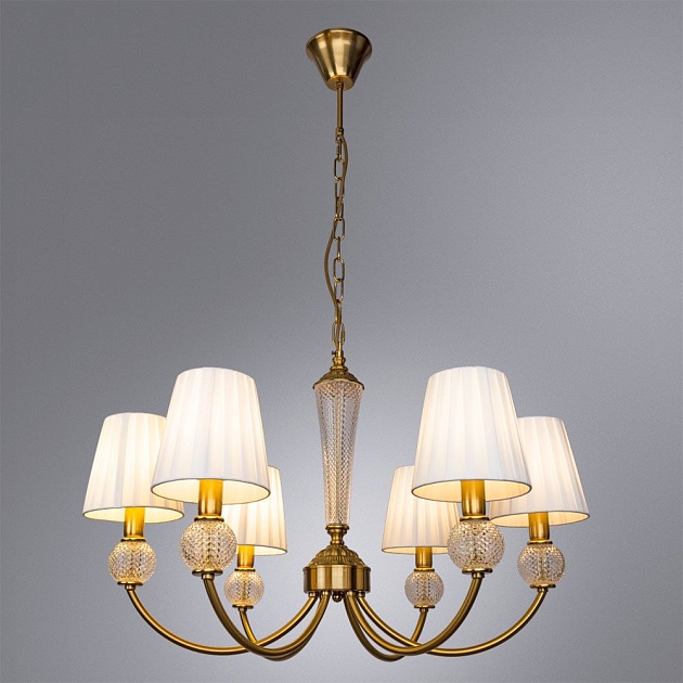 Подвесная люстра Arte Lamp Gracie A7301LM-6PB изображение 6 Подвесная люстра Arte Lamp Gracie A7301LM-6PB Фото № 6