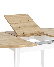 Кухонный стол Stool Group Rondo 100-135*100 дуб/белый УТ000005715 3