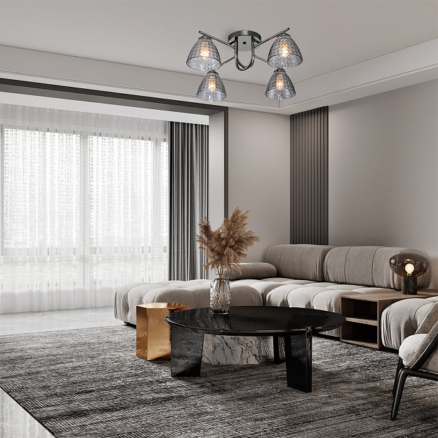 Потолочная люстра Escada Adonis 659/4PL Black изображение 2 Потолочная люстра Escada Adonis 659/4PL Black Фото № 2