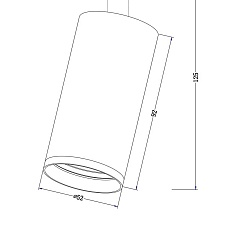 Трековый светильник Track Lamps TR020-1-GU10-W 1