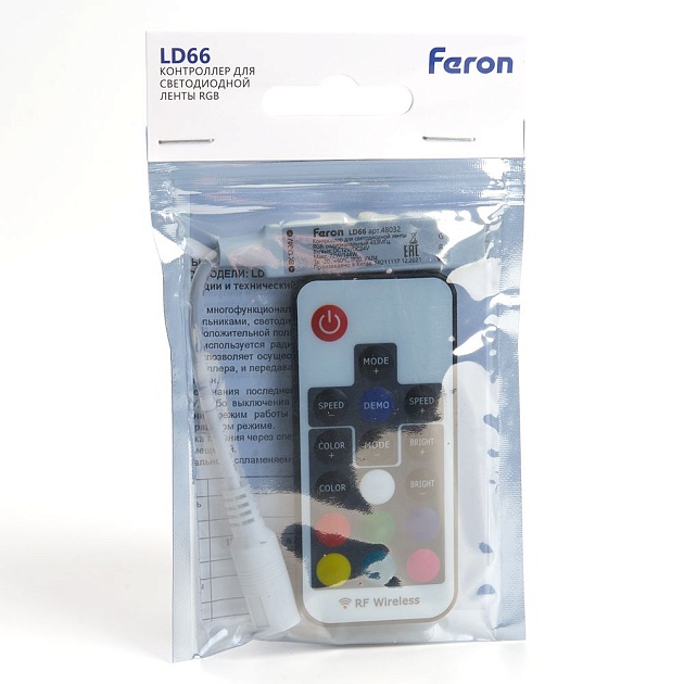 Контроллер для RGB светодиодной ленты Feron LD66 48032 изображение 4 Контроллер для RGB светодиодной ленты Feron LD66 48032 Фото № 4