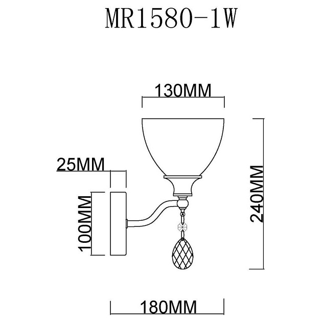 Бра MyFar Mistic MR1580-1W изображение 2 Бра MyFar Mistic MR1580-1W Фото № 2