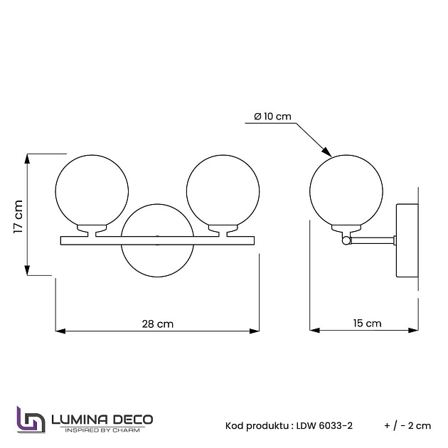 Бра Lumina Deco Marsiada LDW 6033-2 MD Фото № 2