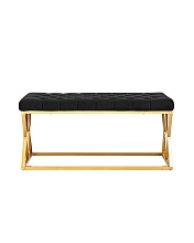 Банкетка Stool Group ИНСИГНИЯ вельвет черный сталь золото BENCH-011-TG 3