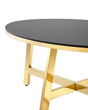 Журнальный стол Stool Group Альба 100*50 черное стекло/сталь золото УТ000004641 4