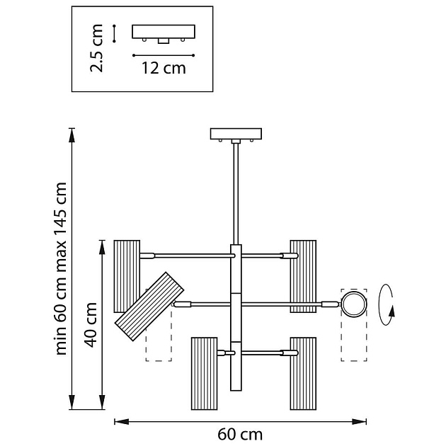 Подвесная люстра Lightstar Roma 718267 изображение 2 Подвесная люстра Lightstar Roma 718267 Фото № 2