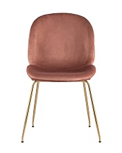 Барный стул Stool Group Турин со спинкой бархат пудровый золотые ножки 8329C PINK 5
