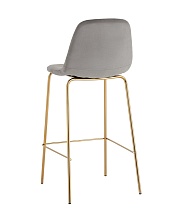 Барный стул Stool Group Валенсия SN велюр серый золотые ножки OS-001B HLR-18 gl 4