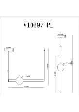 Подвесной светодиодный светильник Moderli Eclipse V10697-PL 1