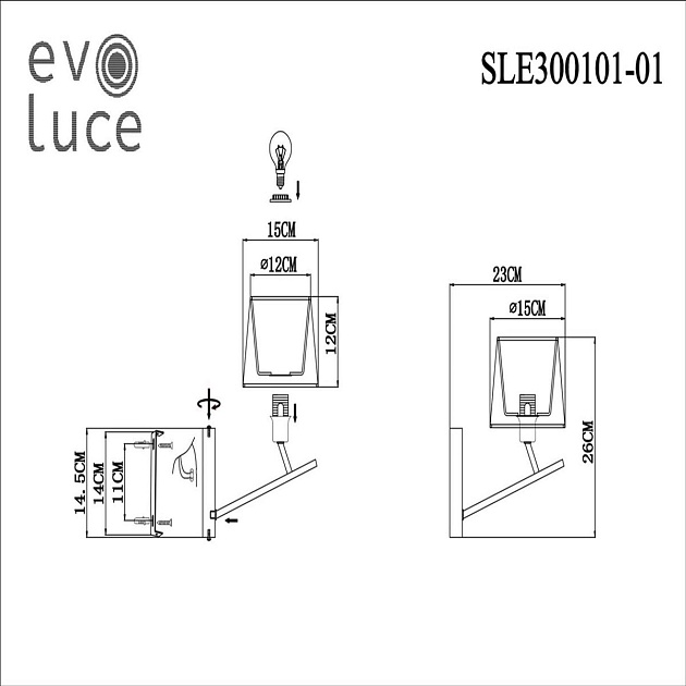 Бра Evoluce Denice SLE300101-01 изображение 2 Бра Evoluce Denice SLE300101-01 Фото № 2