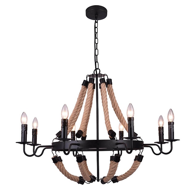 Подвесная люстра Arte Lamp Marsiglia A8956LM-8BK Фото № 