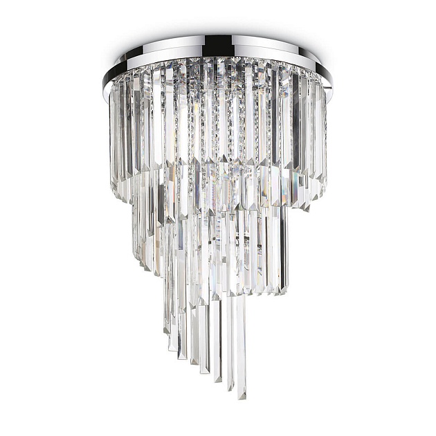 Потолочная люстра Ideal Lux Carlton PL12 Cromo 168937 изображение Потолочная люстра Ideal Lux Carlton PL12 Cromo 168937 Фото №
