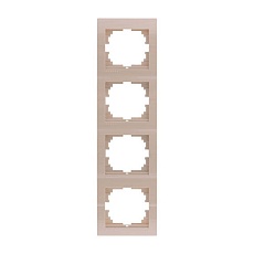 Рамка 4-ая вертикальная Lezard Deriy кремовая 702-0300-154