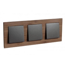 Рамка 3-постовая Systeme Electric AtlasDesign Nature бамбук ATN353203