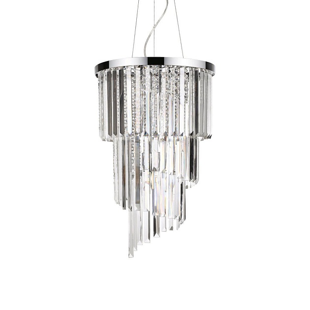 Подвесная люстра Ideal Lux Carlton SP8 Cromo 117737 Фото № 