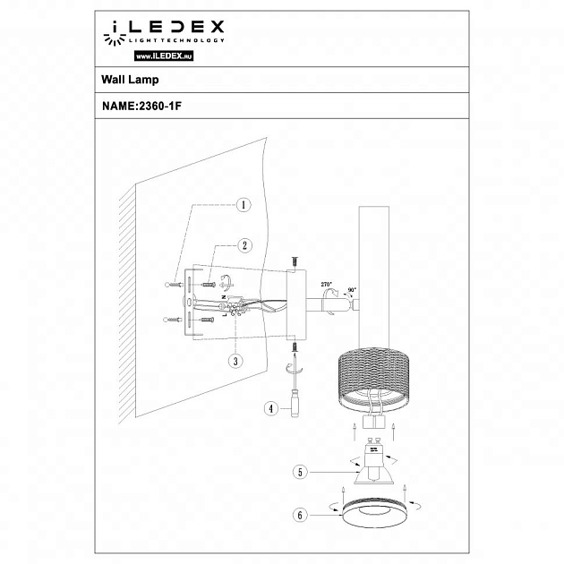 Спот iLedex Delta 2360-1 BK+WH изображение 2 Спот iLedex Delta 2360-1 BK+WH Фото № 2